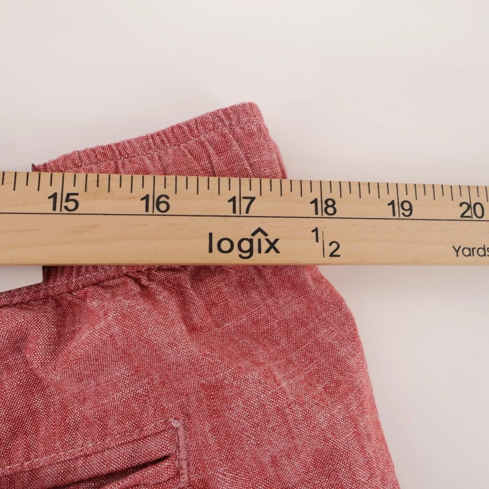 NEW Banana Republic Tailored Slim Fit Drawstring Shorts Red Mens 36 Inseam 8